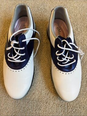 FootJoy Women's White and Navy  Golf Shoes